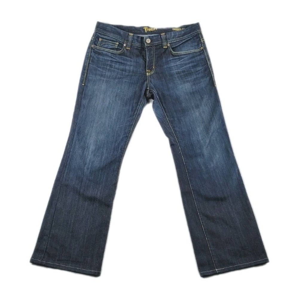 Fidelity Charger Dark Washed Denim Jeans Mens 34x31  M2153 Calvary